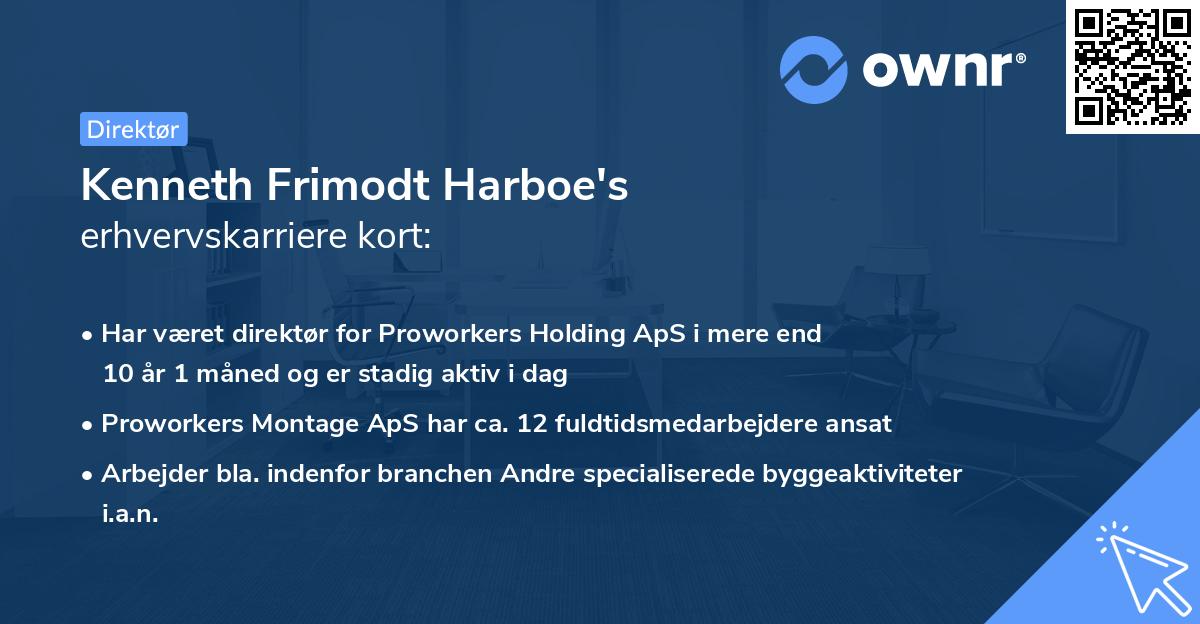 Kenneth Frimodt Harboe's erhvervskarriere kort