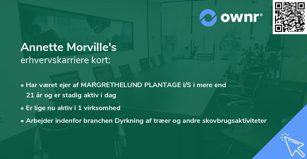 Annette Morville's erhvervskarriere kort