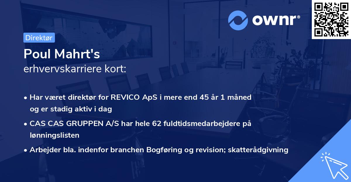 Poul Mahrt's erhvervskarriere kort