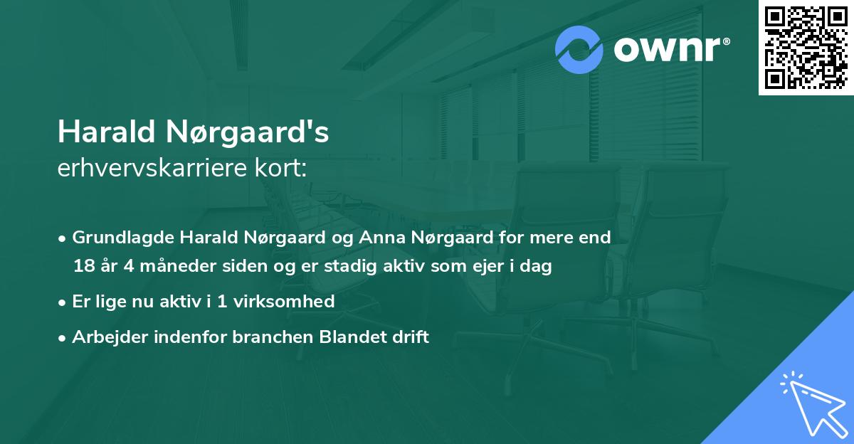 Harald Nørgaard's erhvervskarriere kort