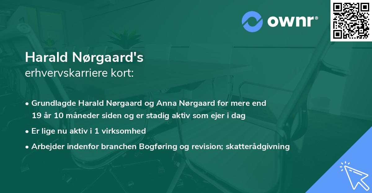 Harald Nørgaard's erhvervskarriere kort