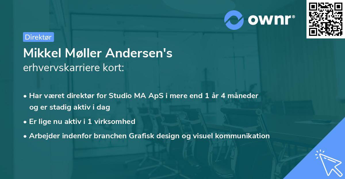 Mikkel Møller Andersen's erhvervskarriere kort
