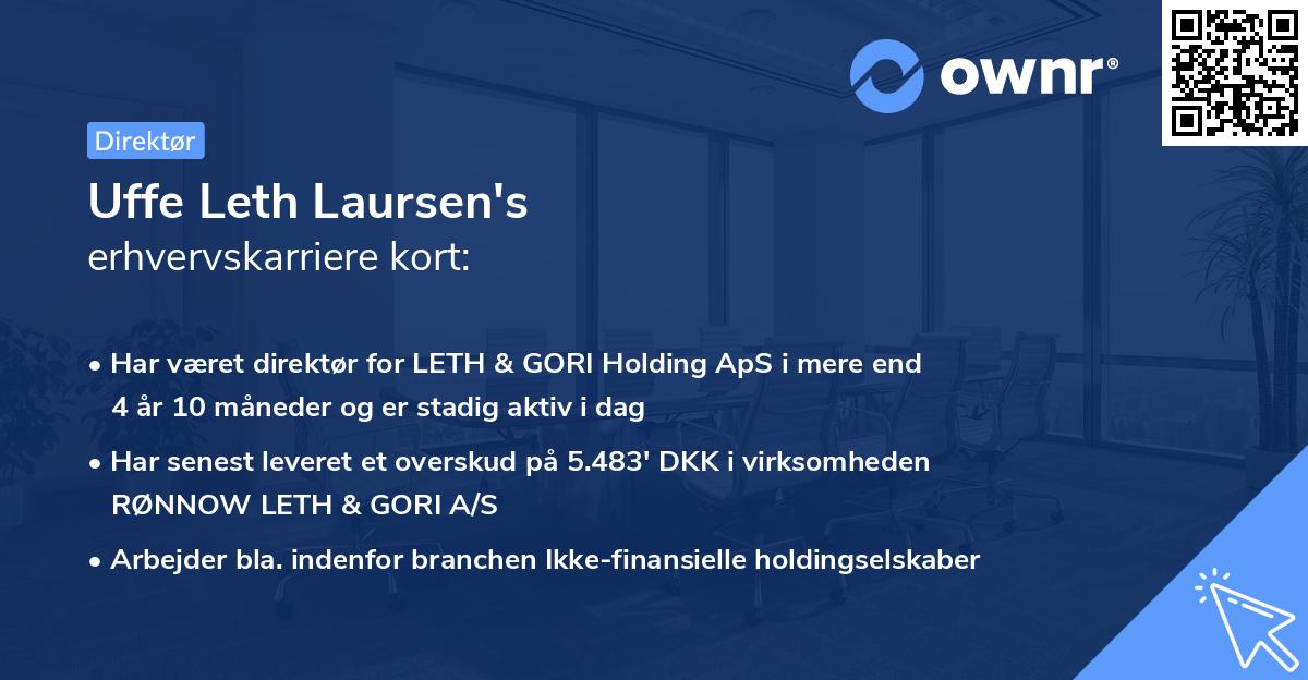 Uffe Leth Laursen's erhvervskarriere kort