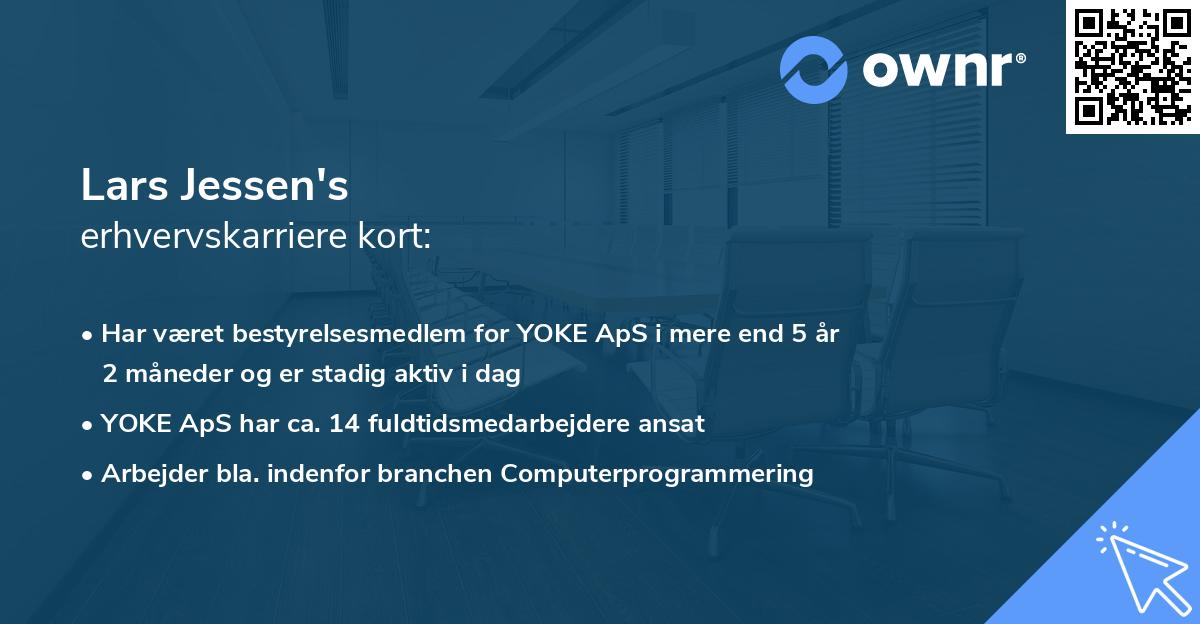 Lars Jessen's erhvervskarriere kort