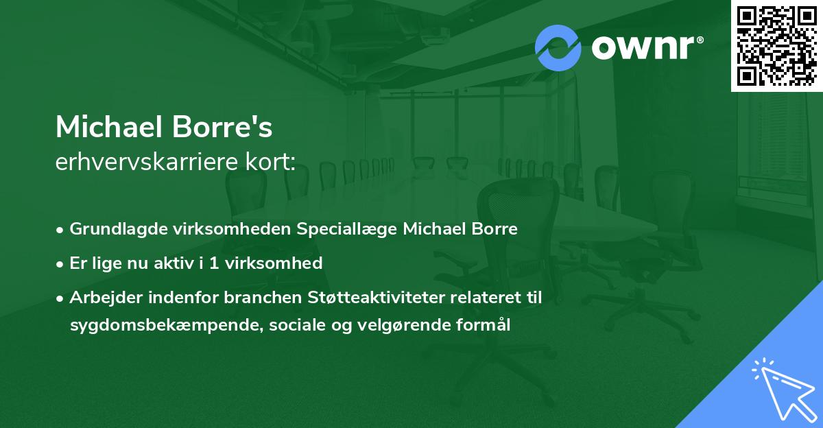 Michael Borre's erhvervskarriere kort