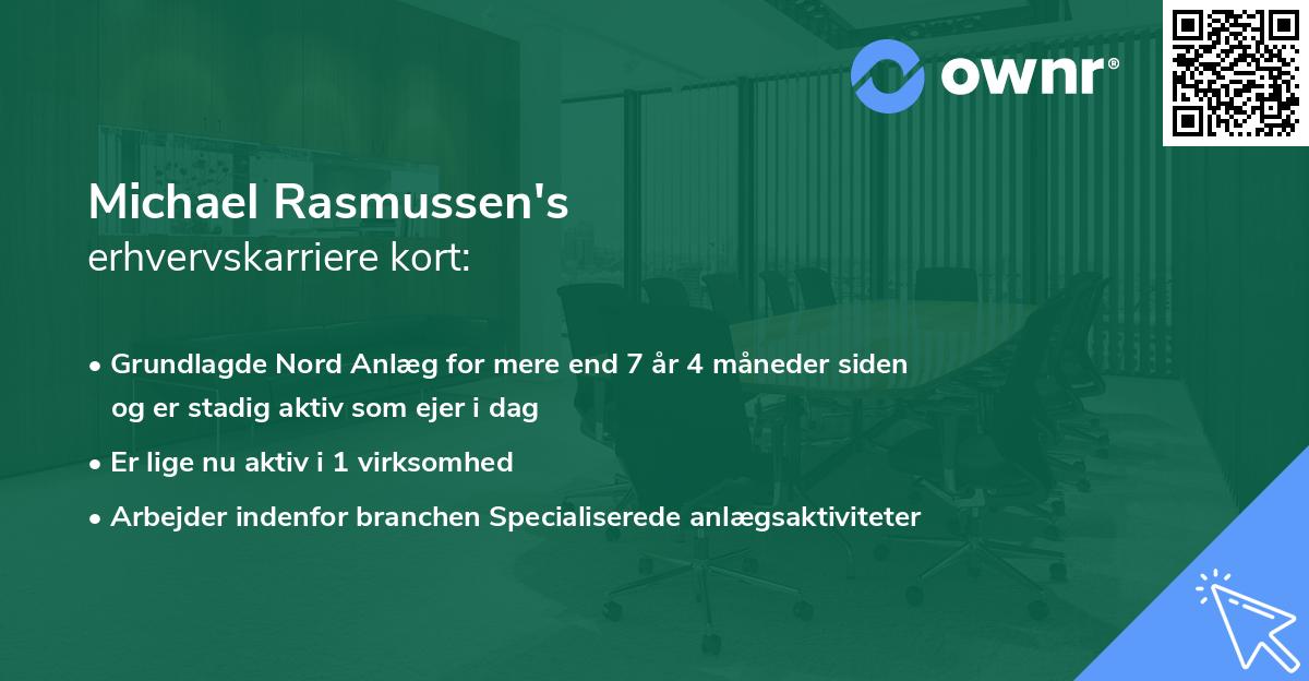 Michael Rasmussen's erhvervskarriere kort