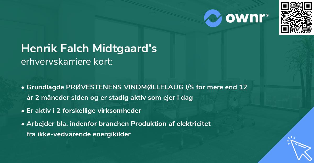 Henrik Falch Midtgaard's erhvervskarriere kort