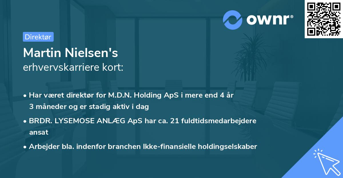 Martin Nielsen's erhvervskarriere kort