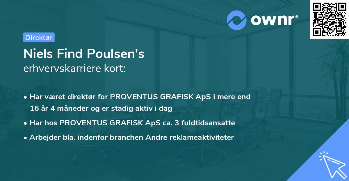 Niels Find Poulsen's erhvervskarriere kort