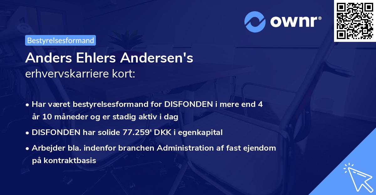 Anders Ehlers Andersen's erhvervskarriere kort