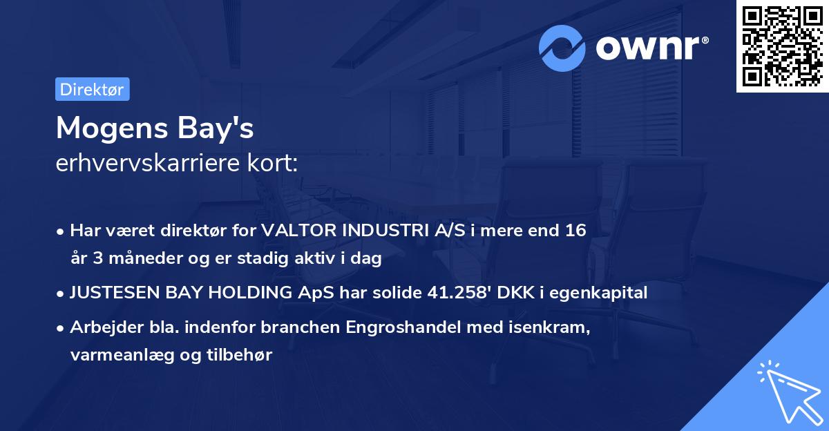 Mogens Bay's erhvervskarriere kort