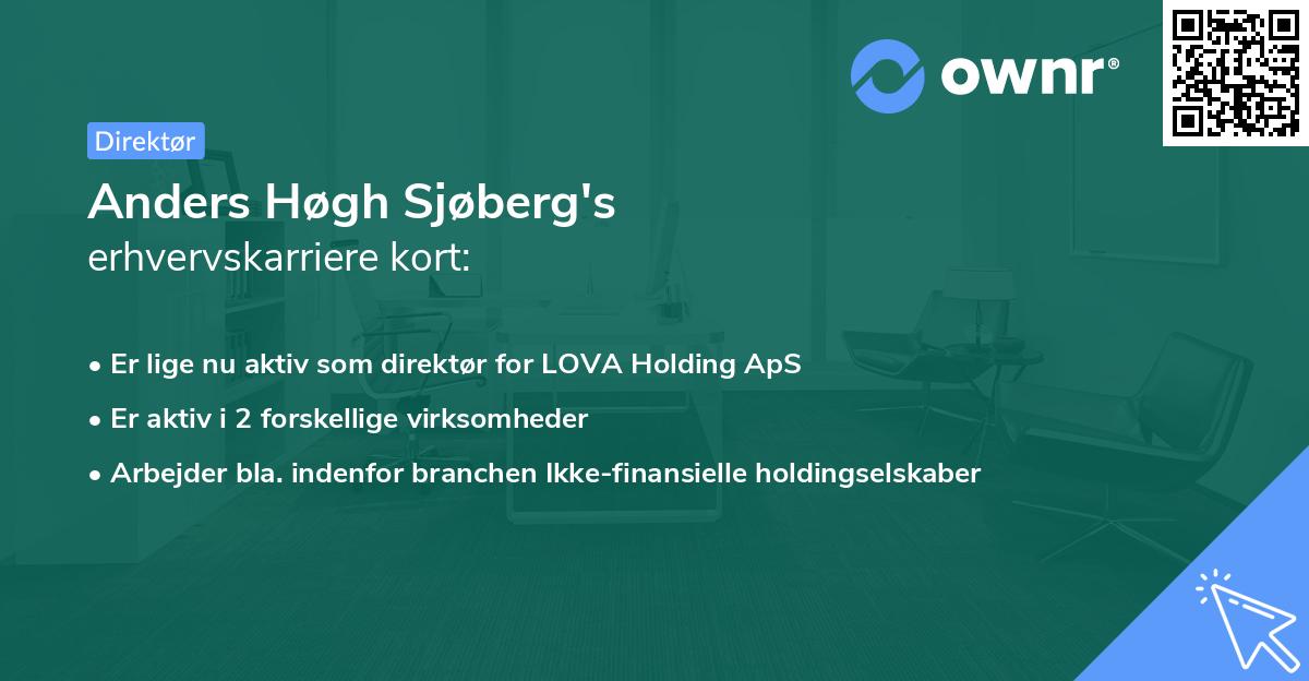 Anders Høgh Sjøberg's erhvervskarriere kort