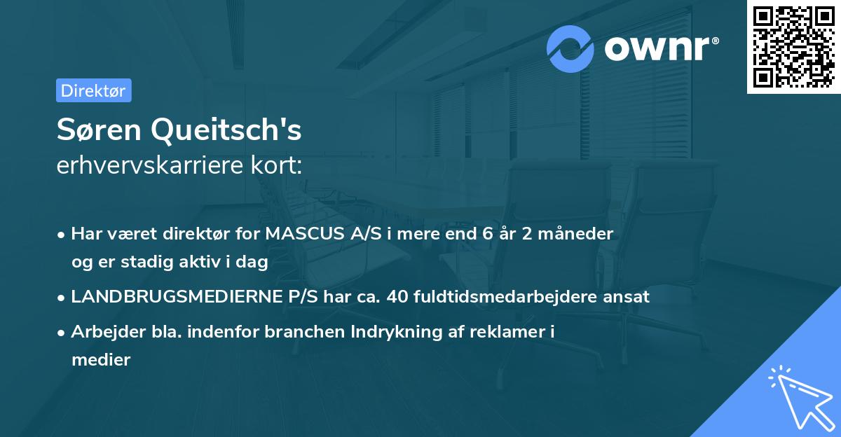 Søren Queitsch's erhvervskarriere kort