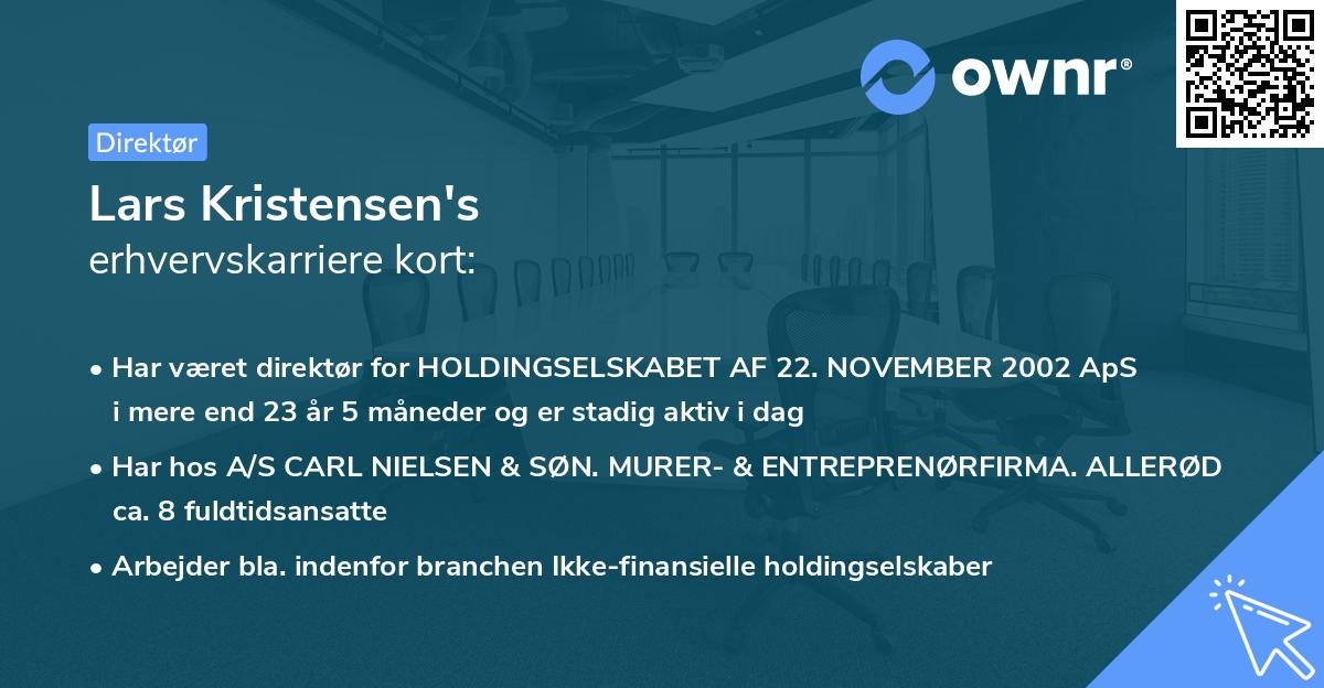 Lars Kristensen's erhvervskarriere kort