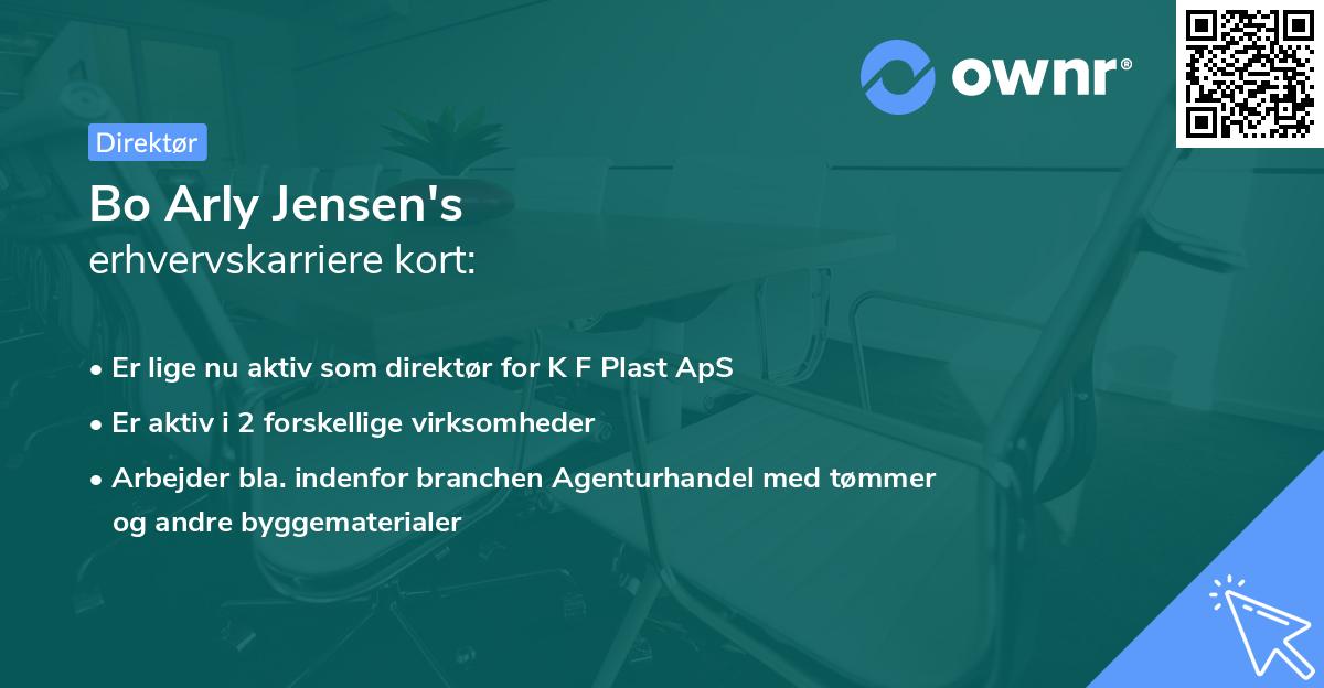 Bo Arly Jensen's erhvervskarriere kort