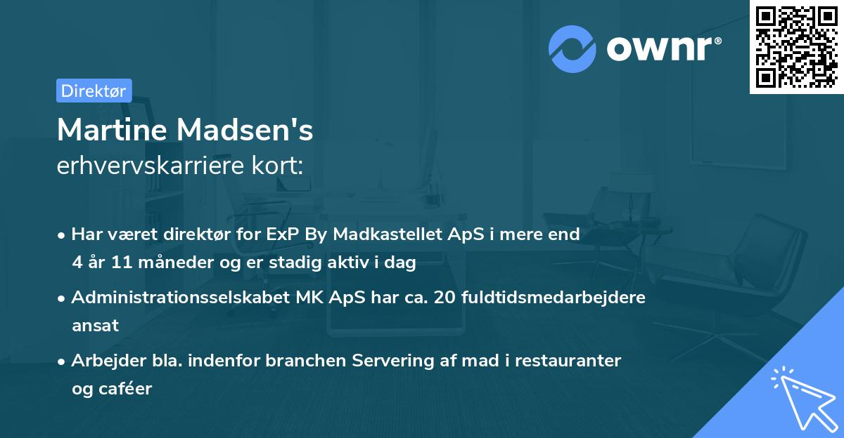Martine Madsen's erhvervskarriere kort