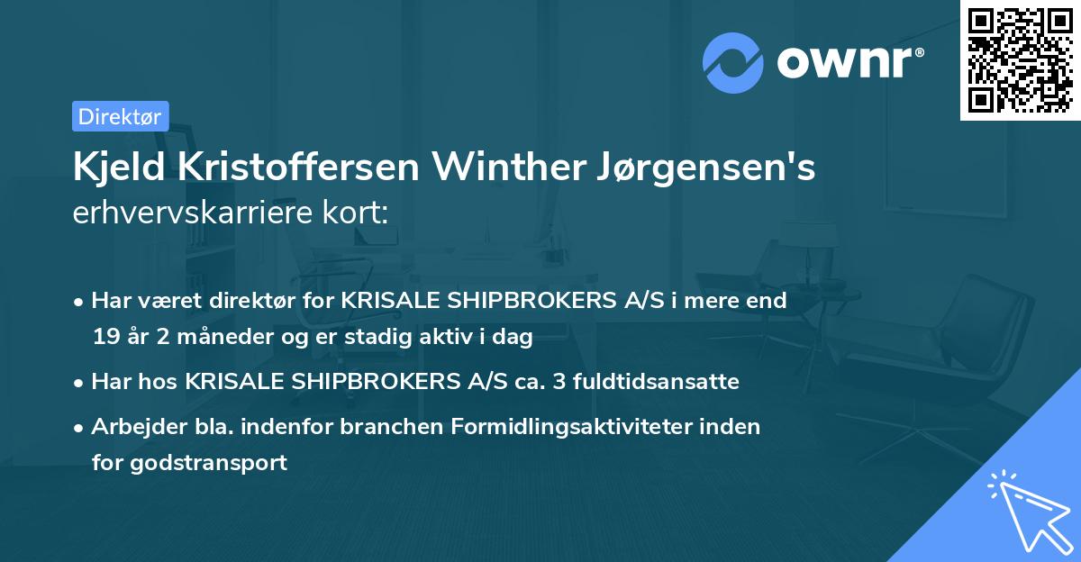 Kjeld Kristoffersen Winther Jørgensen's erhvervskarriere kort