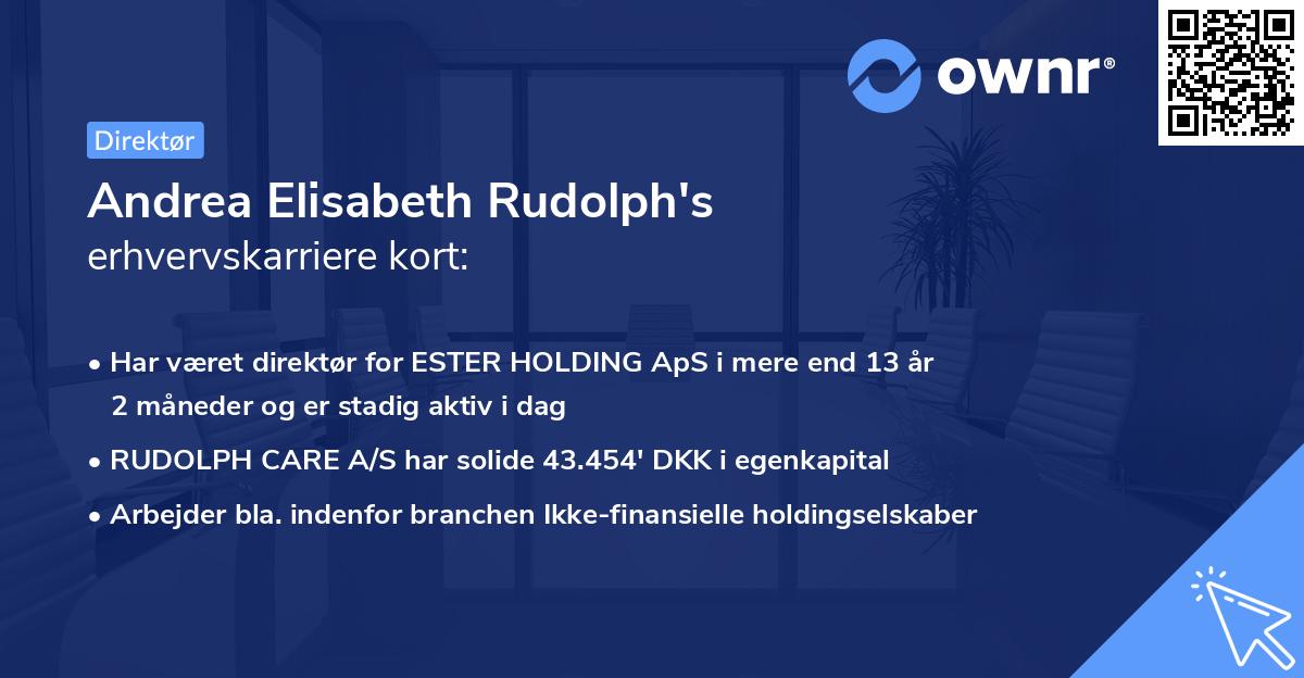 Andrea Elisabeth Rudolph's erhvervskarriere kort