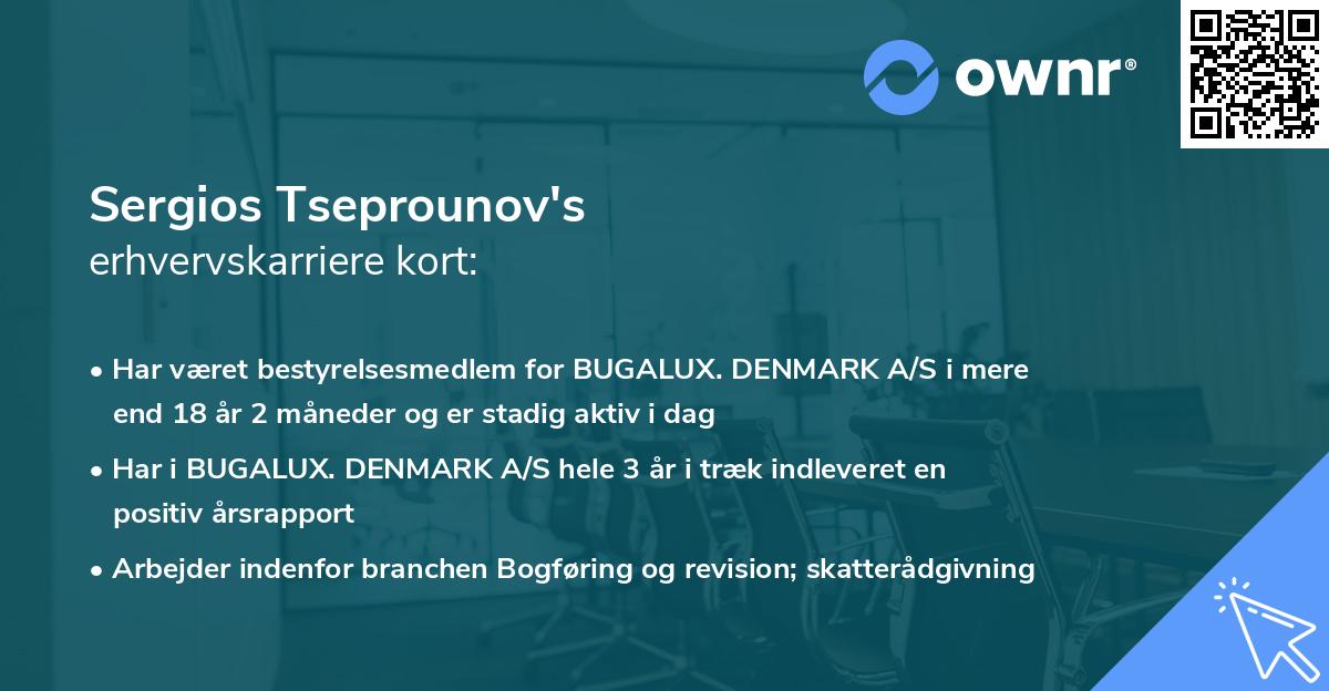 Sergios Tseprounov's erhvervskarriere kort
