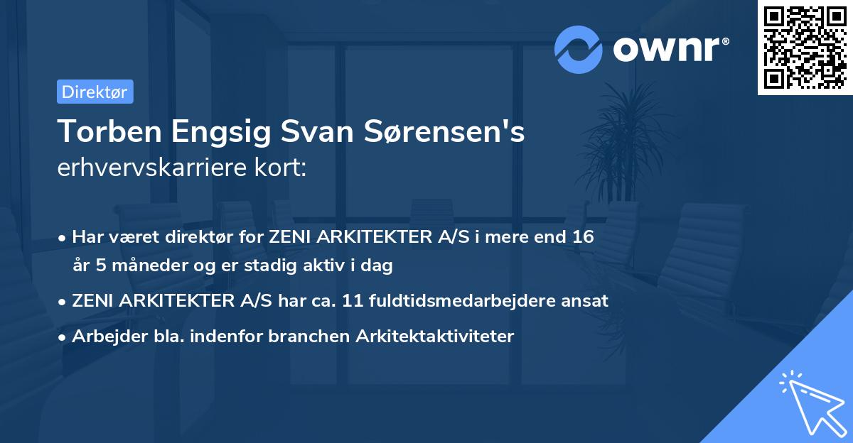 Torben Engsig Svan Sørensen's erhvervskarriere kort