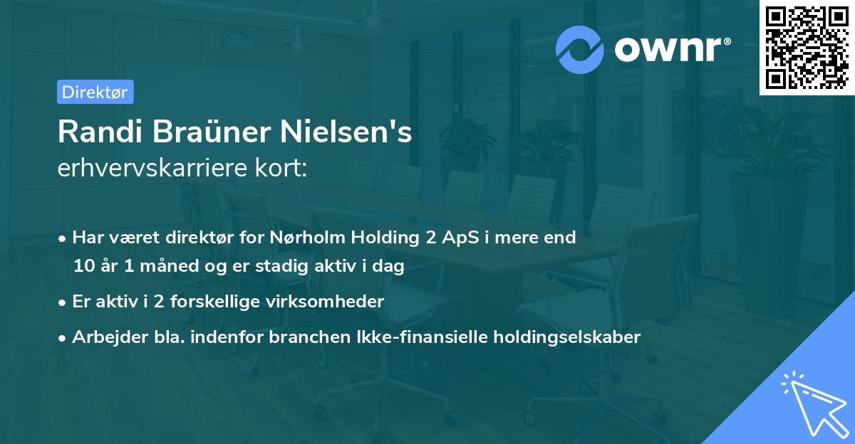 Randi Braüner Nielsen's erhvervskarriere kort