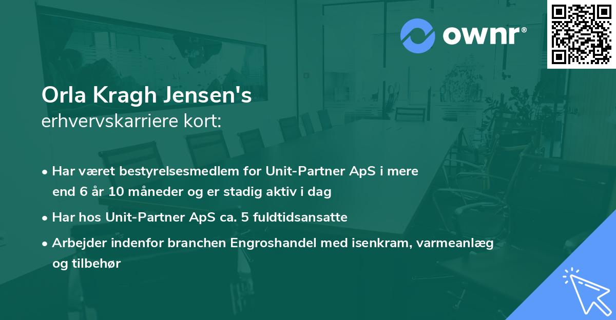 Orla Kragh Jensen's erhvervskarriere kort