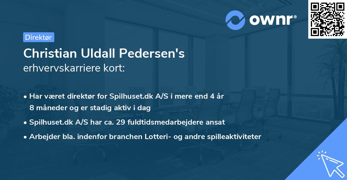 Christian Uldall Pedersen's erhvervskarriere kort