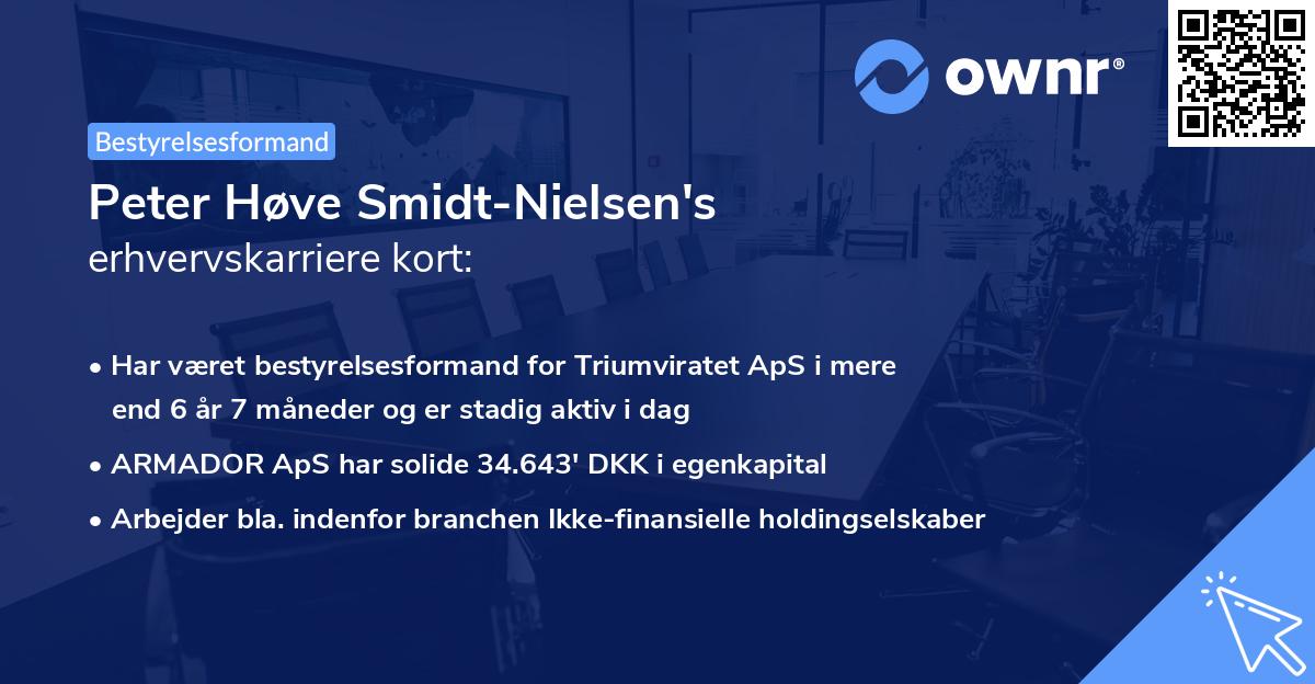 Peter Høve Smidt-Nielsen's erhvervskarriere kort