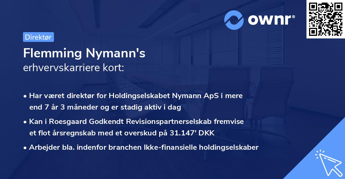 Flemming Nymann's erhvervskarriere kort