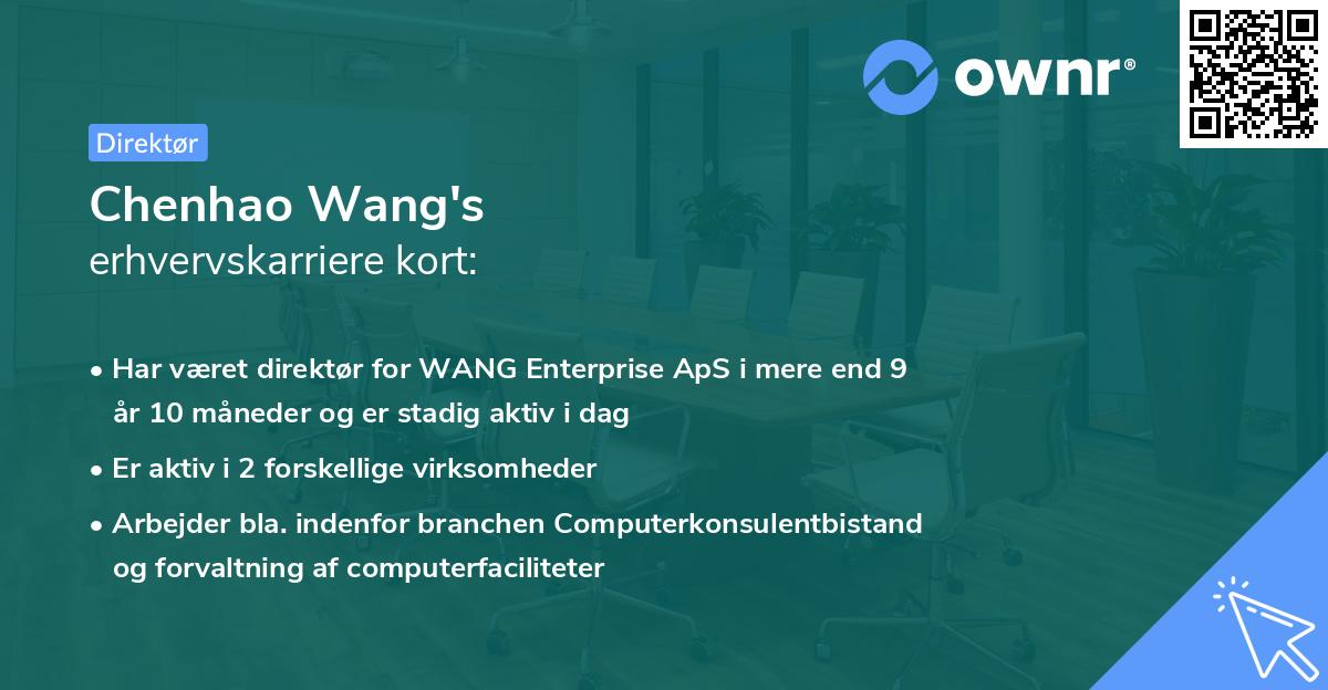 Chenhao Wang's erhvervskarriere kort