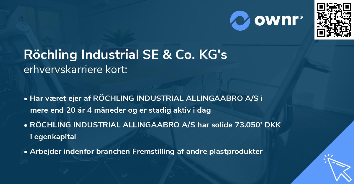 Röchling Industrial SE & Co. KG's erhvervskarriere kort