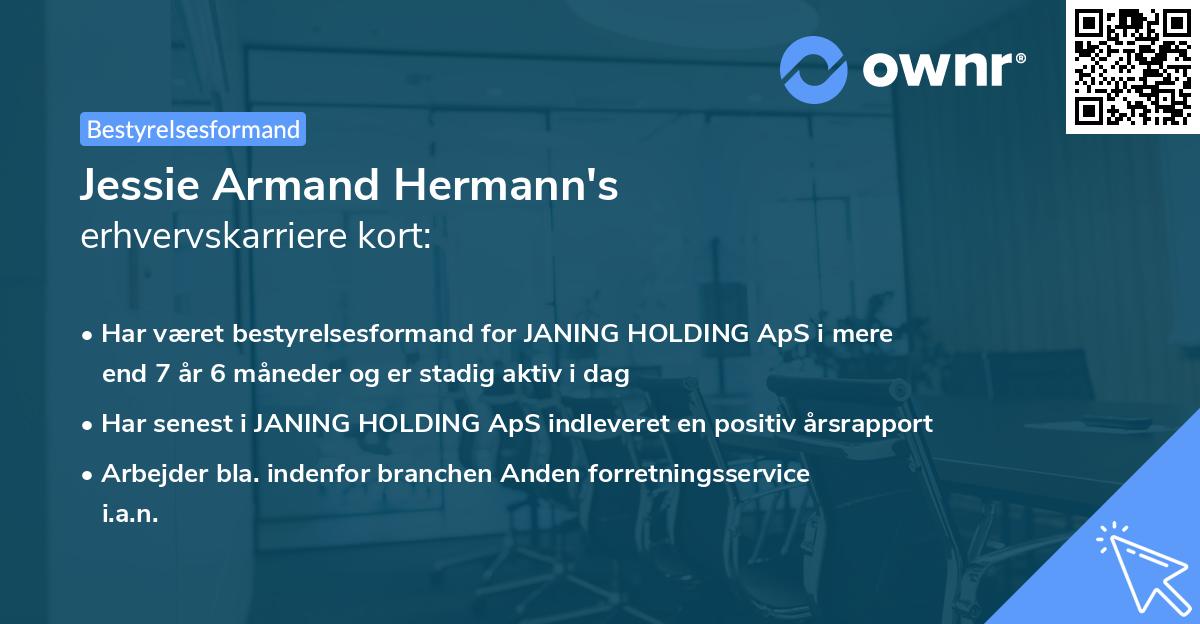 Jessie Armand Hermann's erhvervskarriere kort