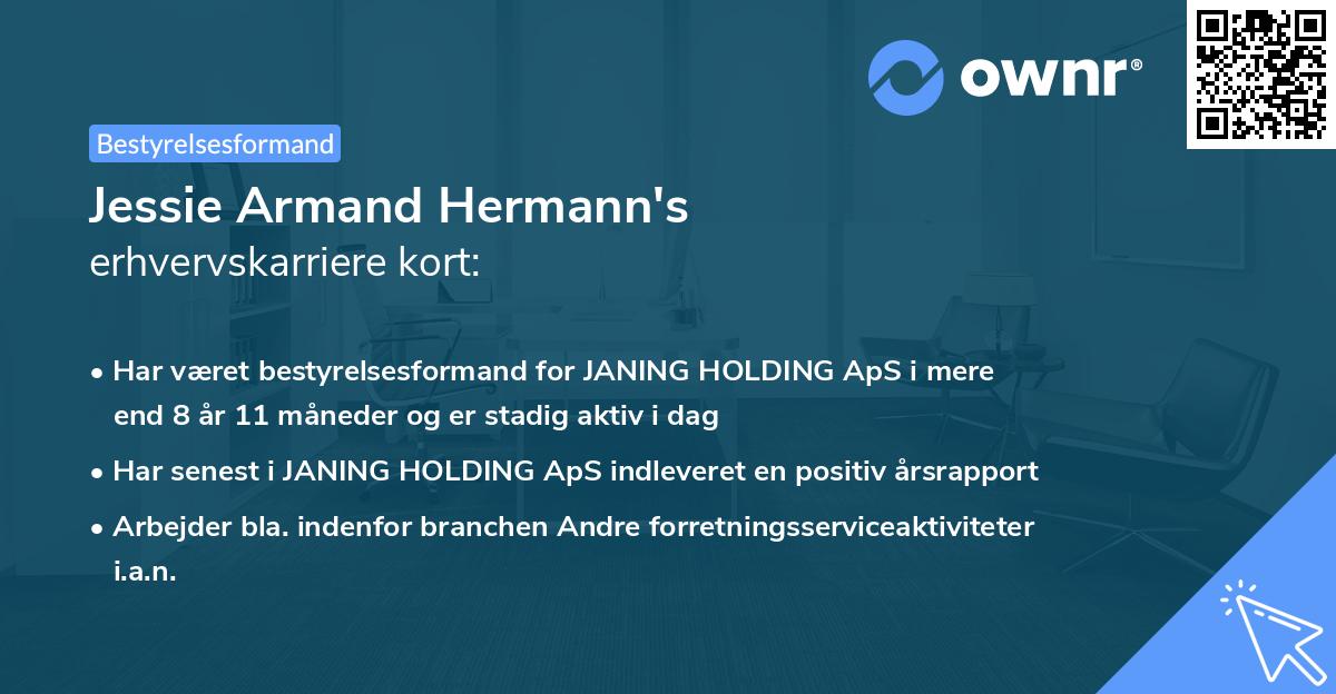 Jessie Armand Hermann's erhvervskarriere kort