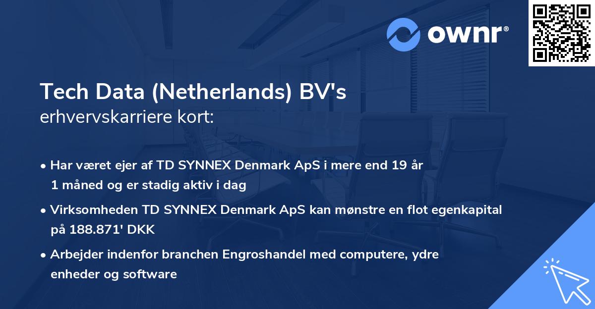 Tech Data (Netherlands) BV's erhvervskarriere kort