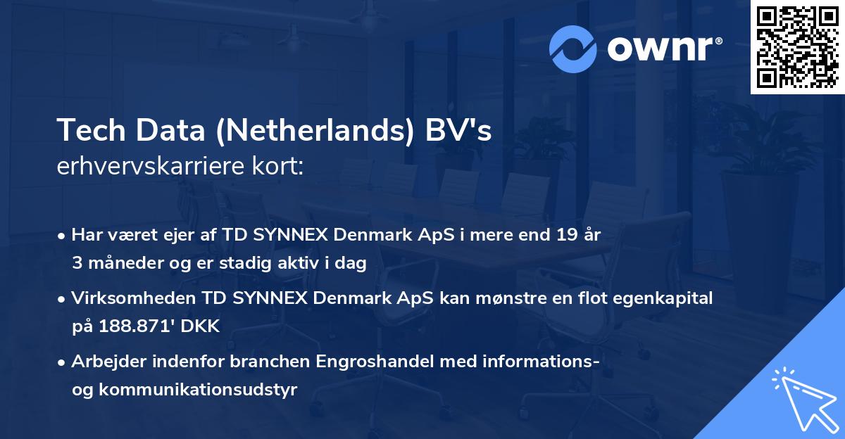 Tech Data (Netherlands) BV's erhvervskarriere kort