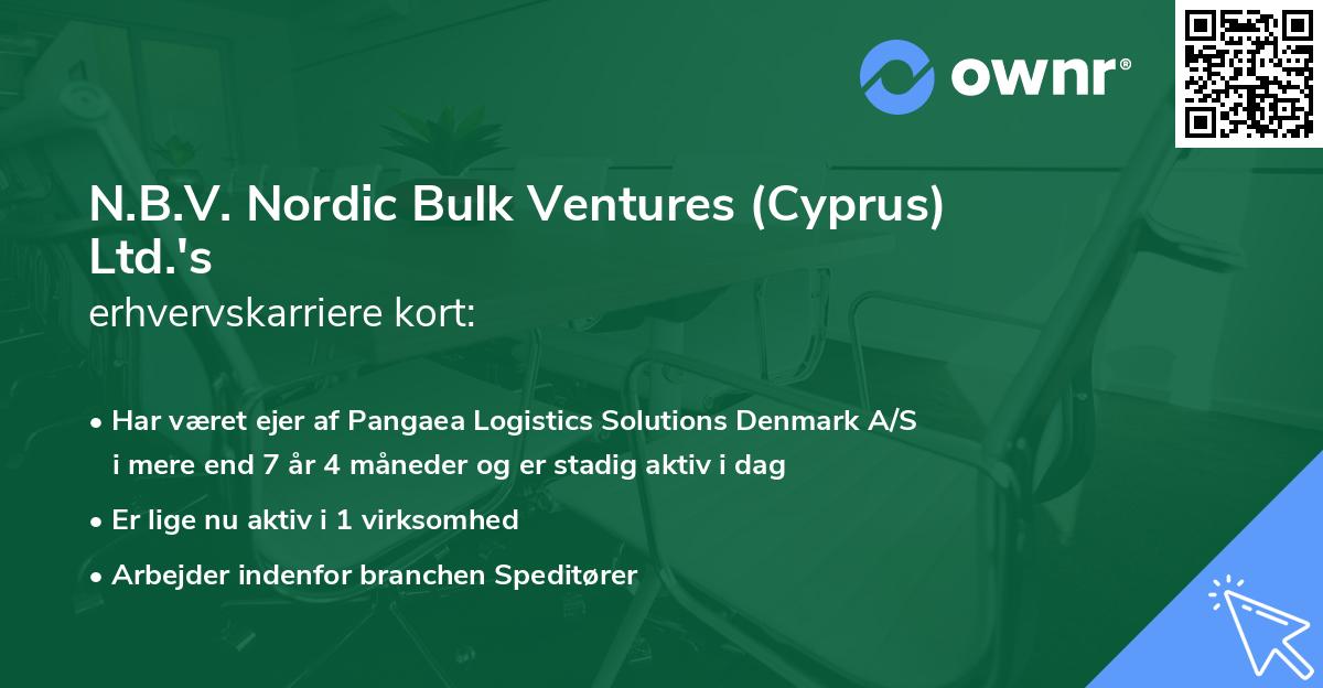 N.B.V. Nordic Bulk Ventures (Cyprus) Ltd.'s erhvervskarriere kort