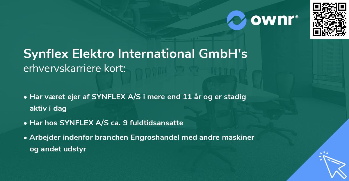 Synflex Elektro International GmbH's erhvervskarriere kort