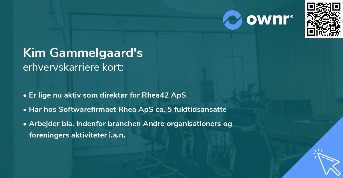 Kim Gammelgaard's erhvervskarriere kort