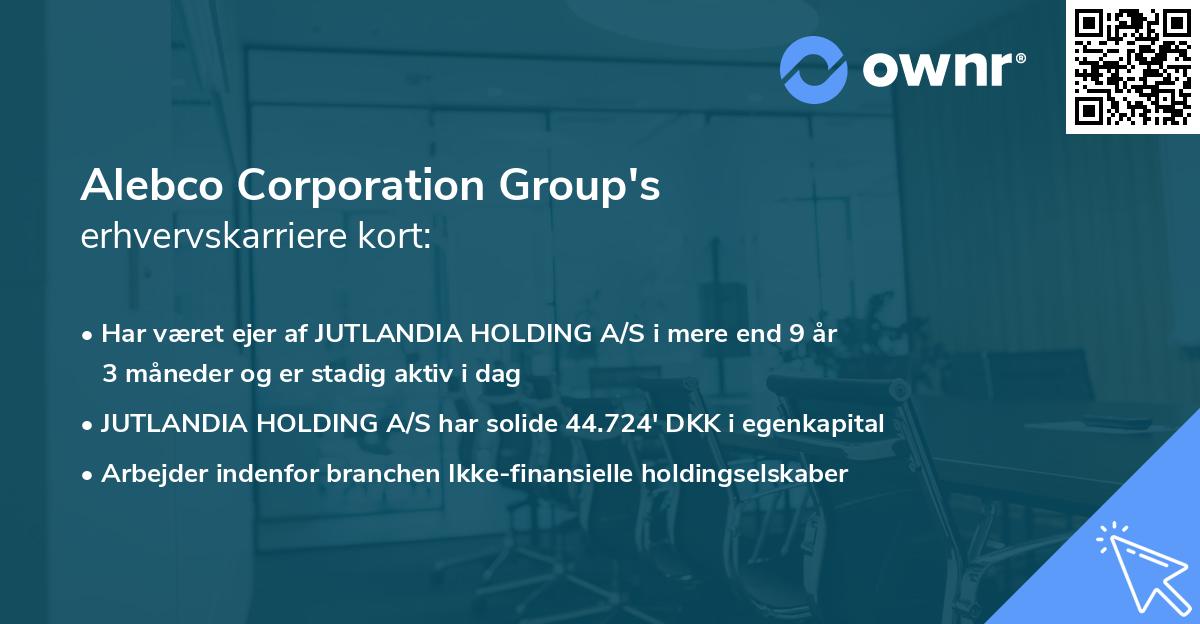 Alebco Corporation Group's erhvervskarriere kort