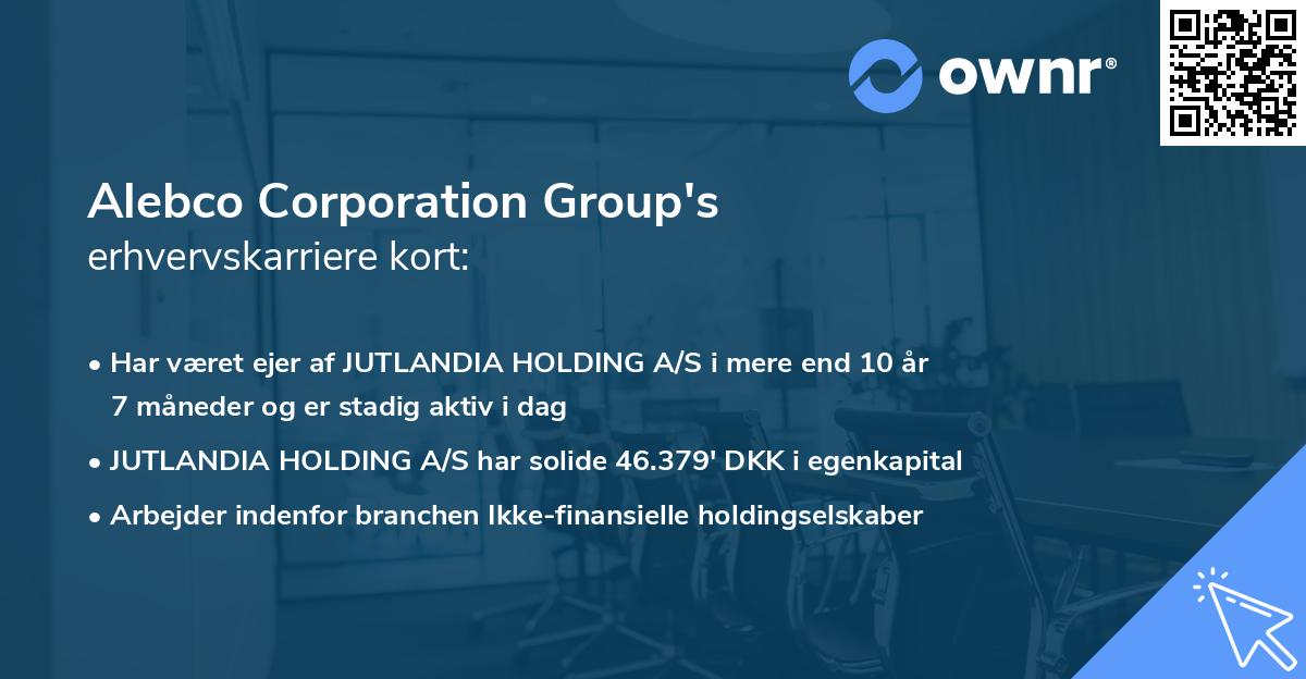Alebco Corporation Group's erhvervskarriere kort