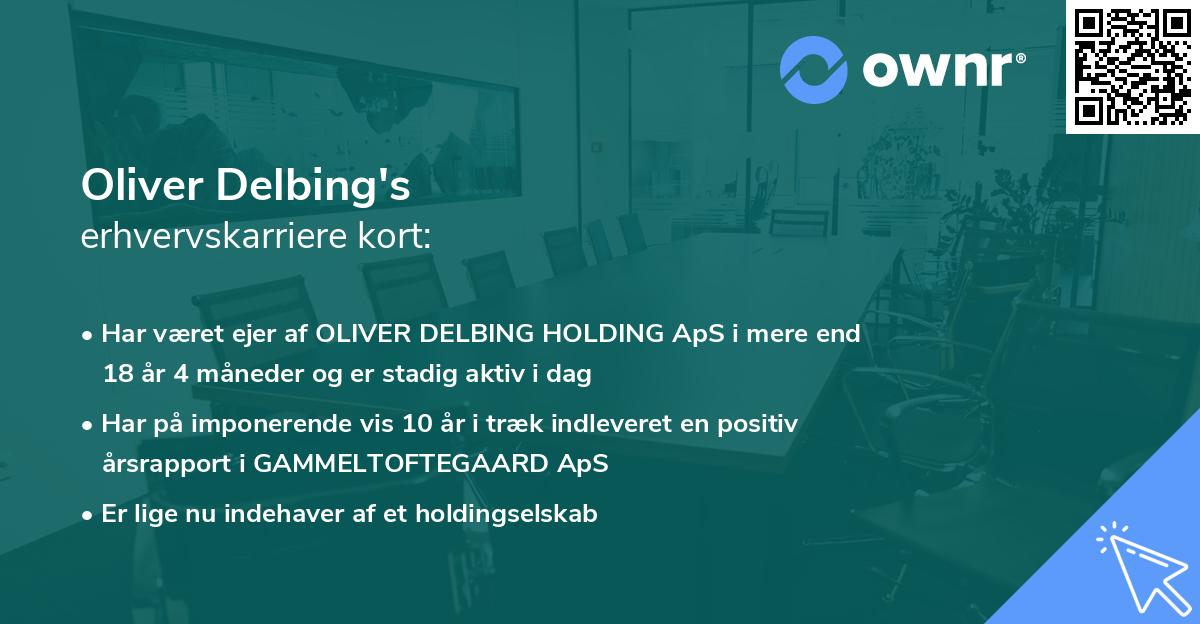 Oliver Delbing's erhvervskarriere kort