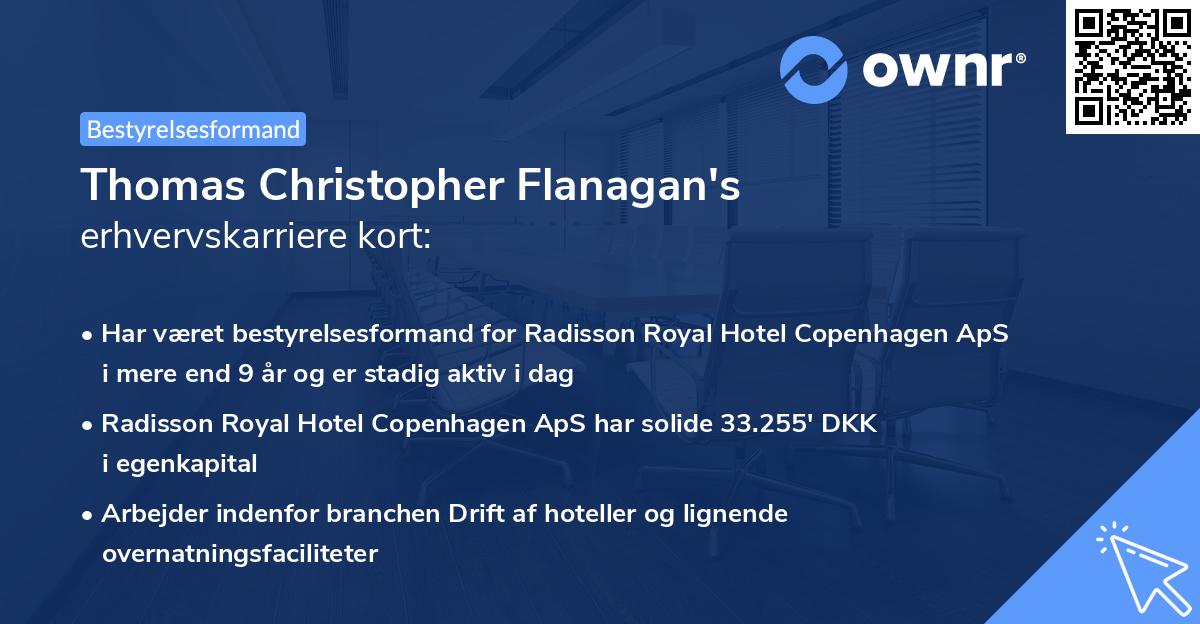 Thomas Christopher Flanagan's erhvervskarriere kort