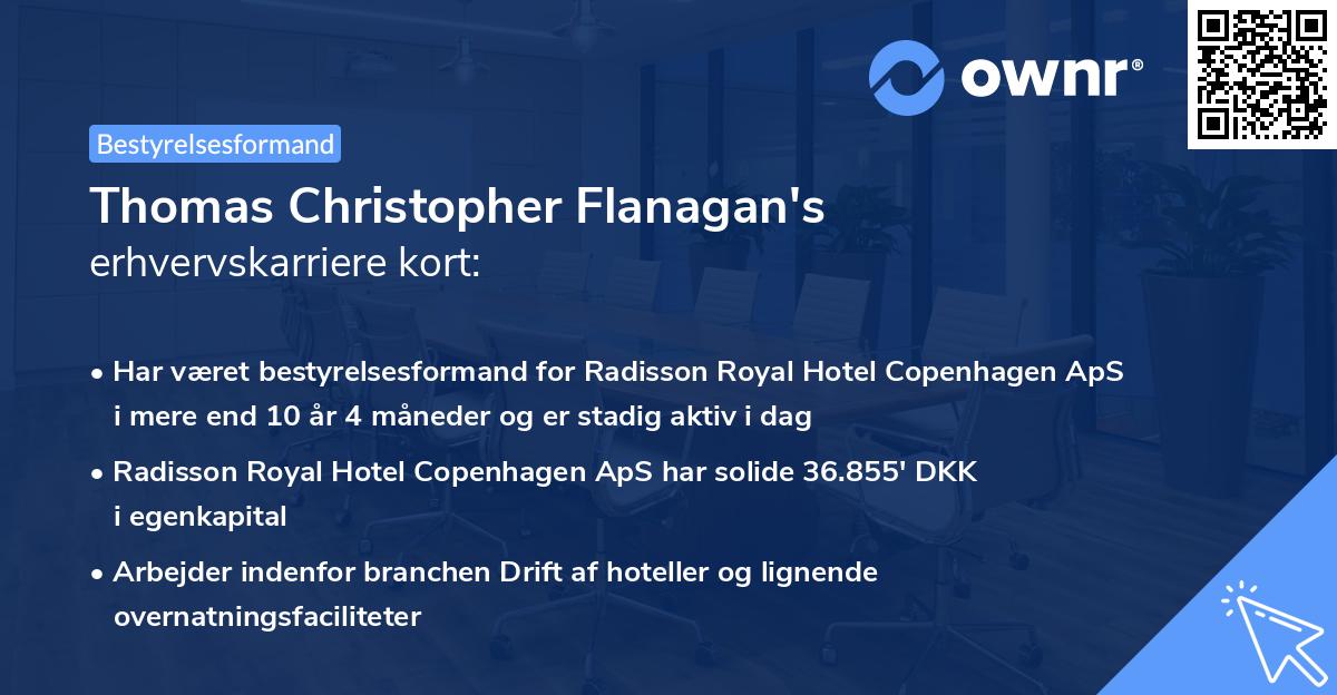 Thomas Christopher Flanagan's erhvervskarriere kort