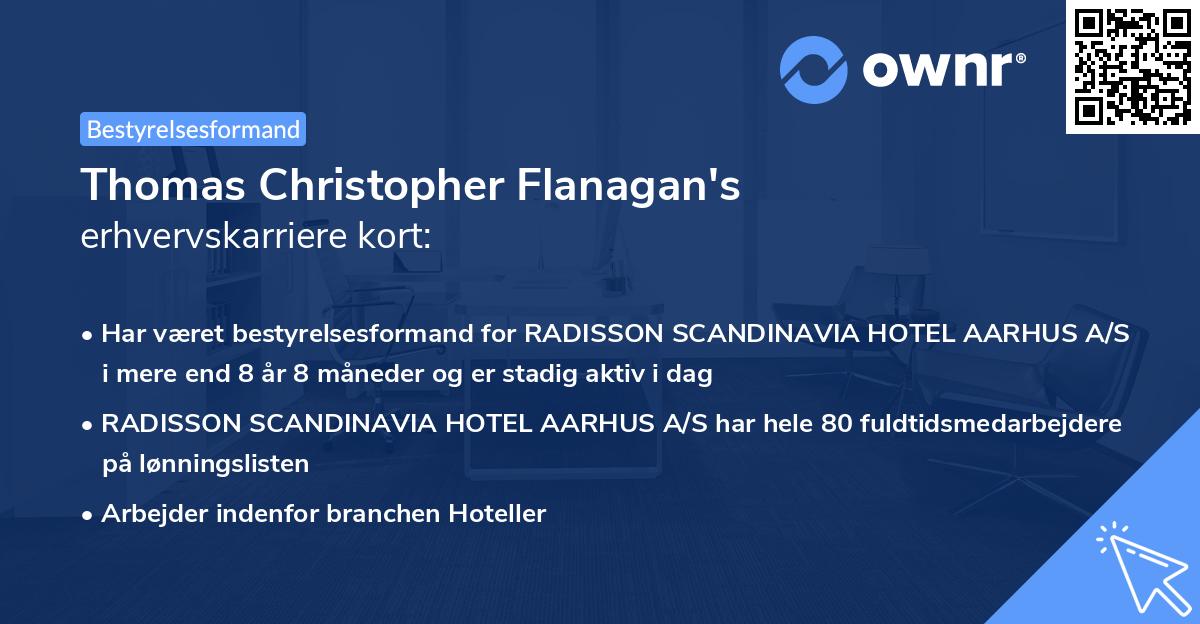 Thomas Christopher Flanagan's erhvervskarriere kort