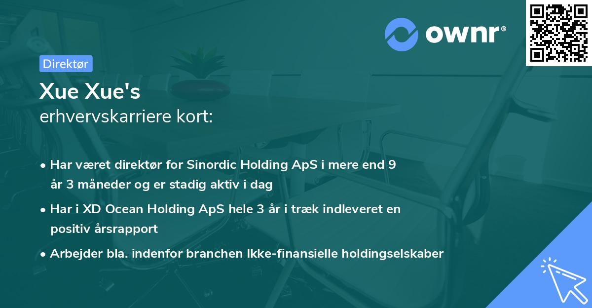 Xue Xue's erhvervskarriere kort