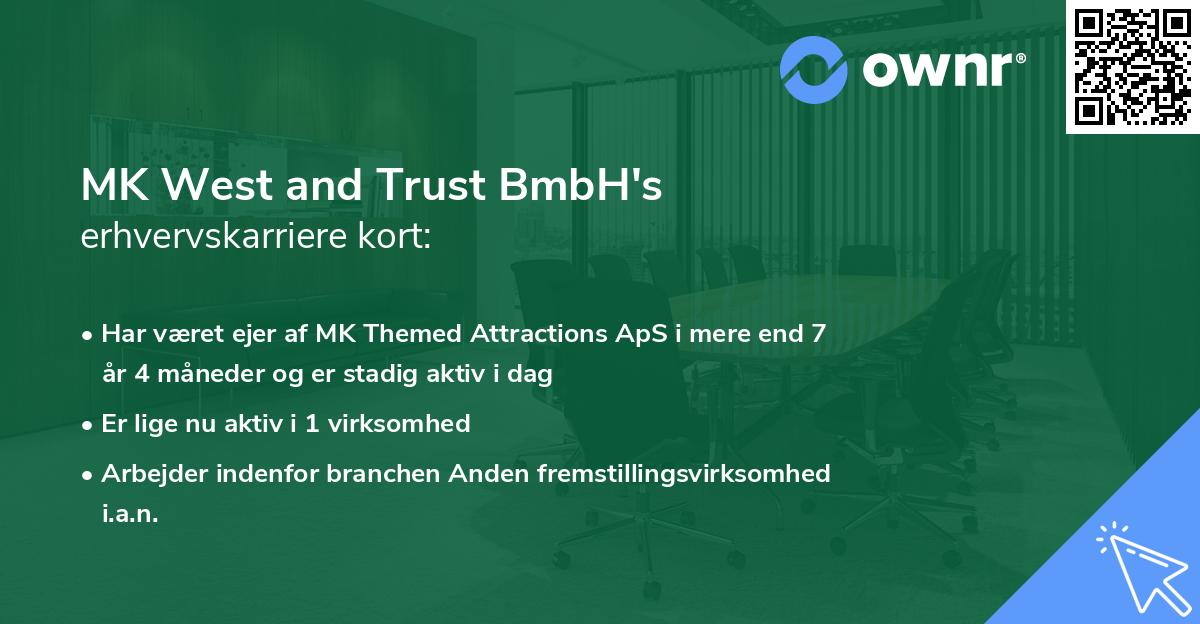 MK West and Trust BmbH's erhvervskarriere kort