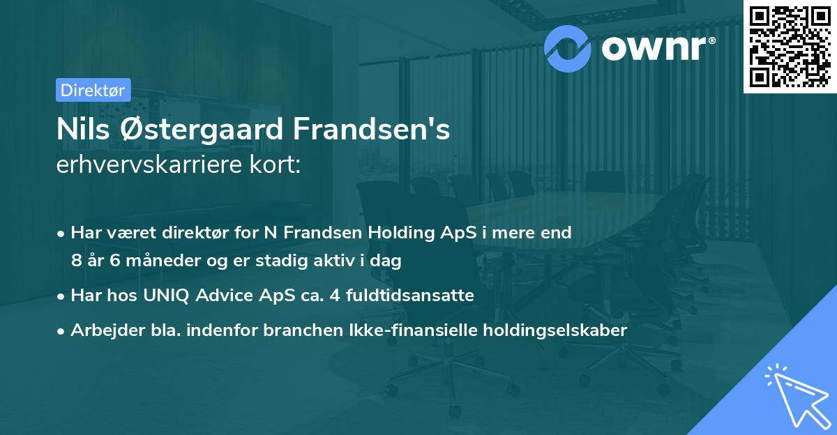 Nils Østergaard Frandsen's erhvervskarriere kort