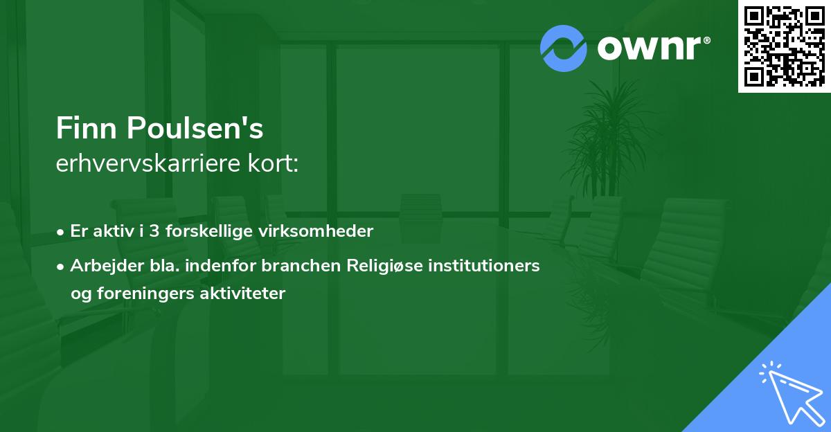 Finn Poulsen's erhvervskarriere kort