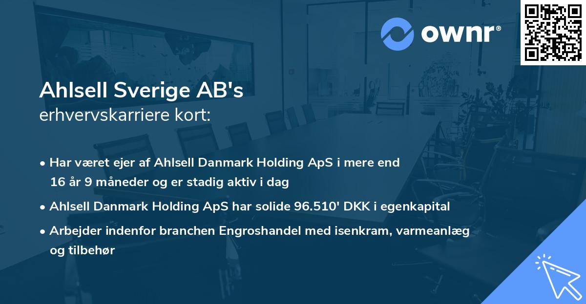 Ahlsell Sverige AB's erhvervskarriere kort