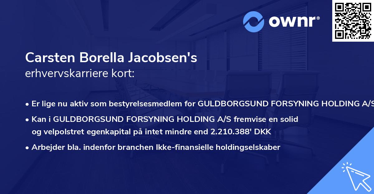 Carsten Borella Jacobsen's erhvervskarriere kort